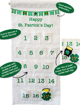 St. Patrick's Day Countdown Calendar Canvas Wall Hanging